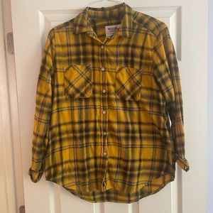 Gold plaid shirt